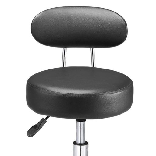 Scaun cosmetic cu spatar, negru