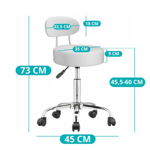 Scaun cosmetic cu spatar