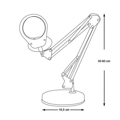 Lupa de masa cu lumina LED