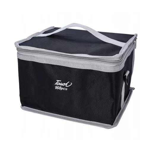 Set de markere pe bază de alcool, cu două capete, cu husă de transport