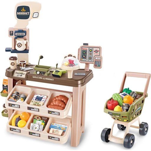 Supermarket de jucarie, set cu 64 de piese