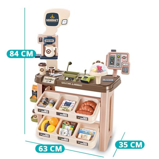 Supermarket de jucarie, set cu 64 de piese