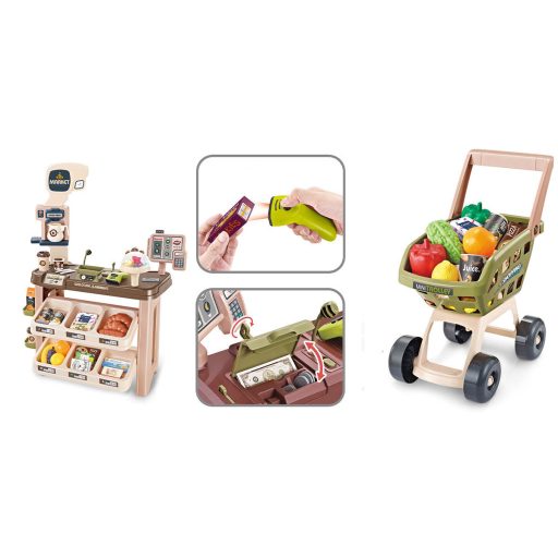 Supermarket de jucarie, set cu 64 de piese