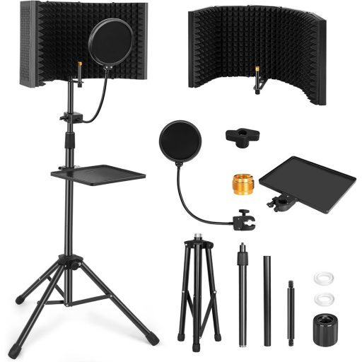 Suport microfon cu stativ și panou antifonare