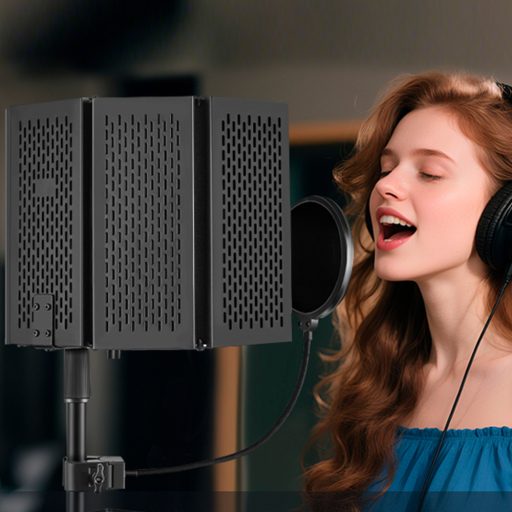 Suport microfon cu stativ și panou antifonare