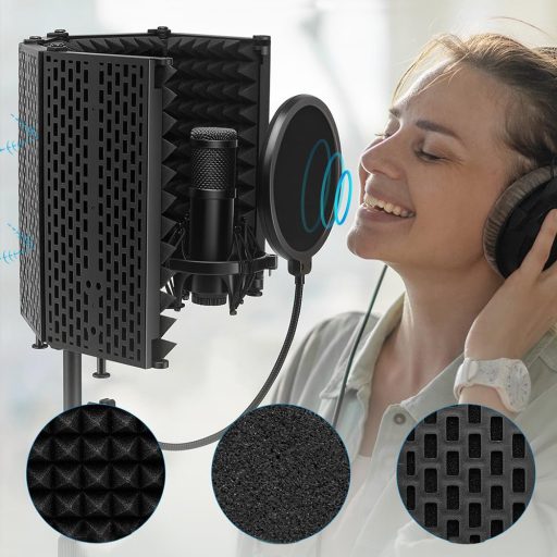 Suport microfon cu stativ și panou antifonare