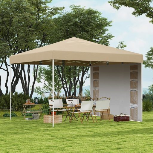 Pavilion cu Perete Posterior și Buzunare 3x3x2.8 m, Bej