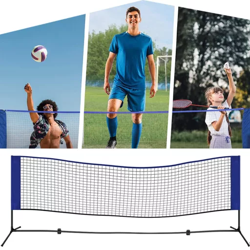 Plasă sport reglabilă pe înălțime, pentru mai multe sporturi
