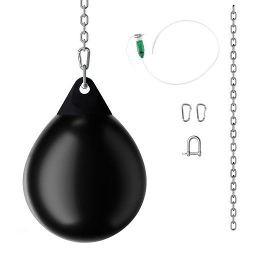 Sac de box umplut cu apă cu lanț, negru
