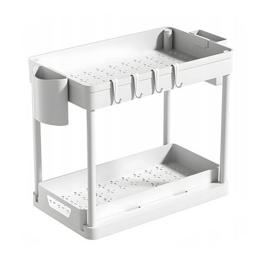 Set 2 rafturi de bucătărie albe