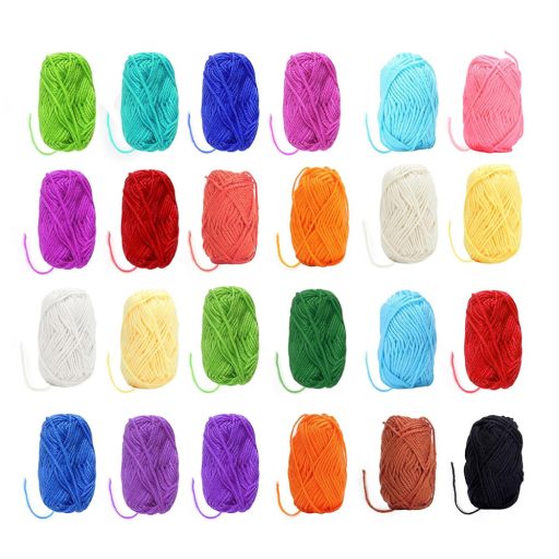 Set de fire acrilice pentru croșetat, 24 culori