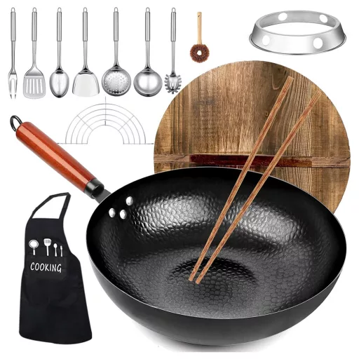 Wok cu Accesorii de Bucătărie