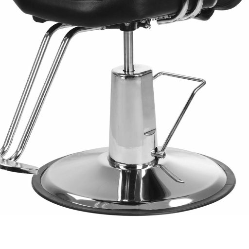 Scaun de frizerie cu suport pentru picioare, Negru