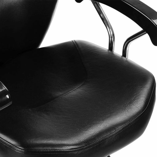 Scaun de frizerie cu suport pentru picioare, Negru