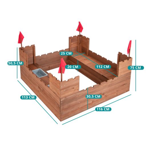 Sandbox în formă de castel