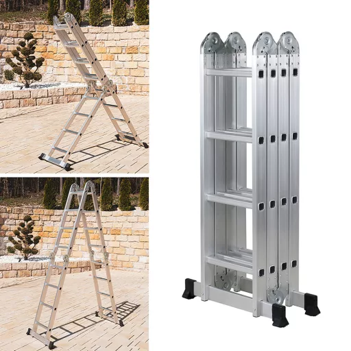 Scară pliabilă din aluminiu 6 în 1