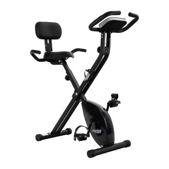 Bicicletă de exerciții pliabilă cu spătar