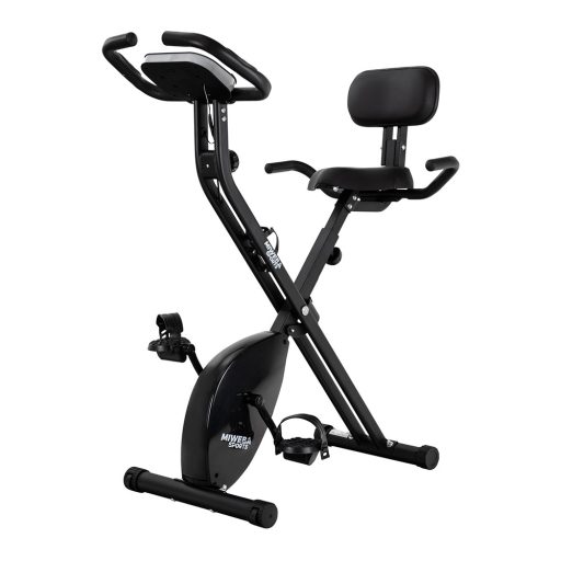 Bicicletă de exerciții pliabilă cu spătar