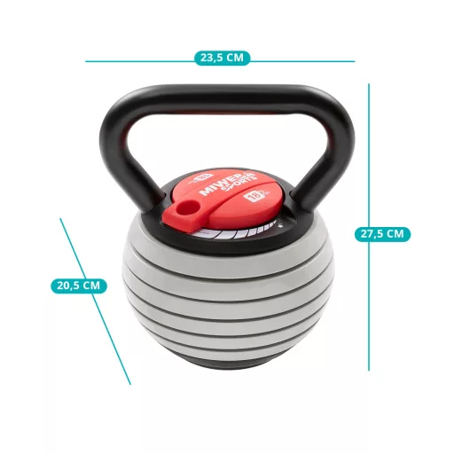 Kettlebell cu greutate ajustabilă 3.4-18kg