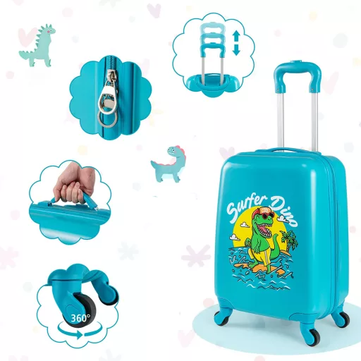 Set de valiză și rucsac pentru copii, albastru
