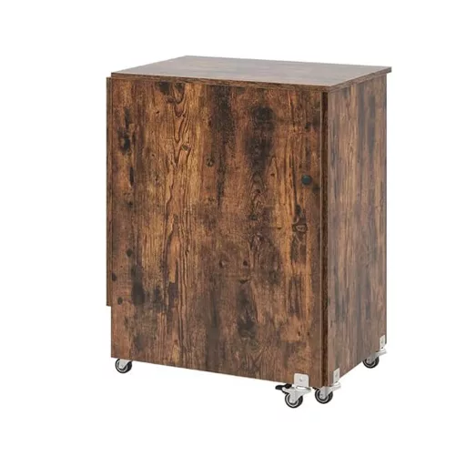Masă pliabilă pentru mașină de cusut, maro rustic
