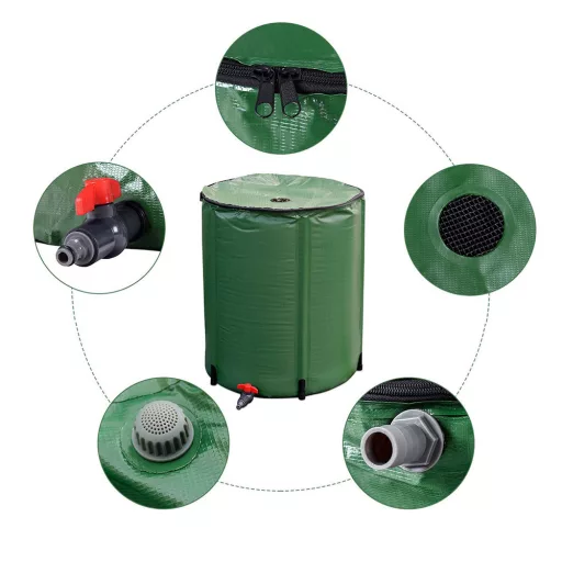 Colector de apă de ploaie pliabil, 200L