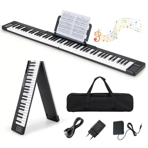 Piană Digitală Pliabilă cu 88 de Taste