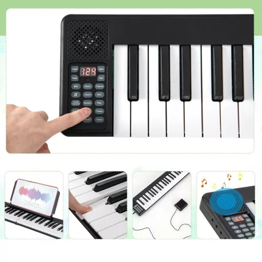 Piană Digitală Pliabilă cu 88 de Taste