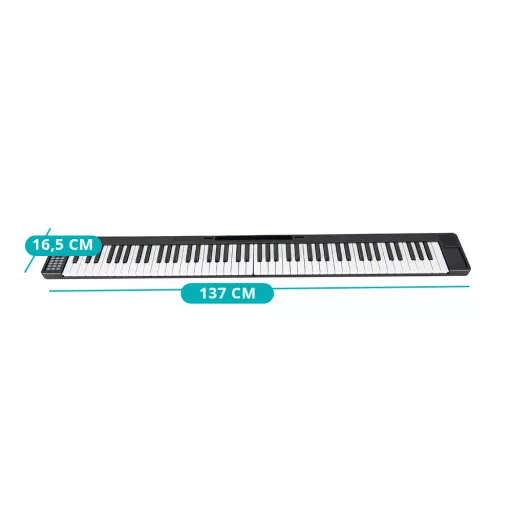 Piană Digitală Pliabilă cu 88 de Taste