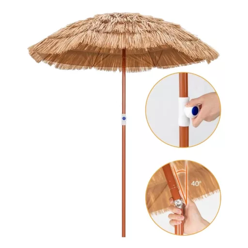 Umbrelă de Soare Hawaii cu Geantă de Transport, Reglabilă