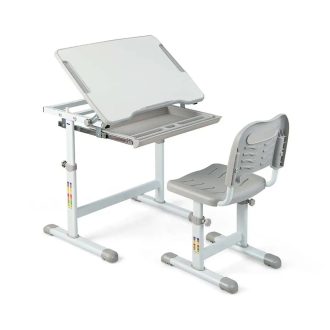 Birou pentru copii cu scaun, reglabil pe înălțime