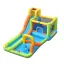 Tobogan Inflatable cu Perete de Escaladă, Coș de Baschet, Ventilator, 680W