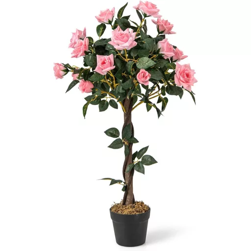 Copac de trandafiri artificial, 93 cm