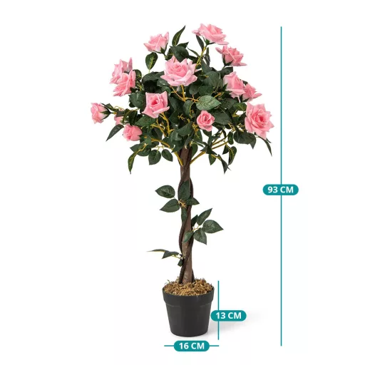 Copac de trandafiri artificial, 93 cm