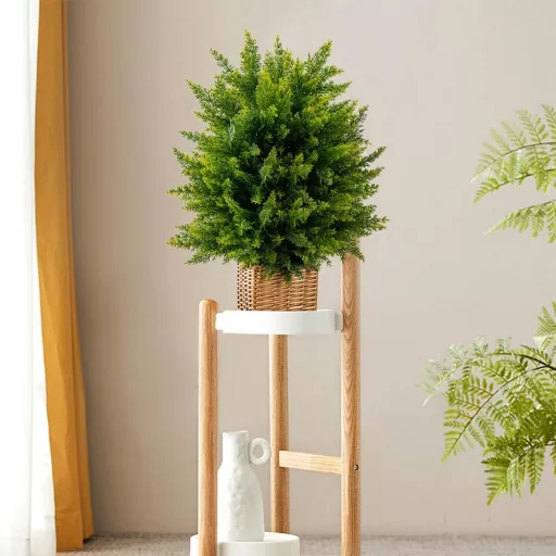 Set de plante artificiale din cedru, 2 piese