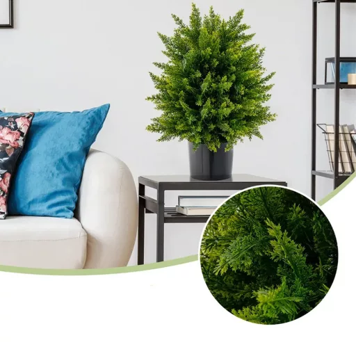 Set de plante artificiale din cedru, 2 piese
