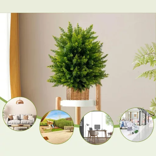 Set de plante artificiale din cedru, 2 piese