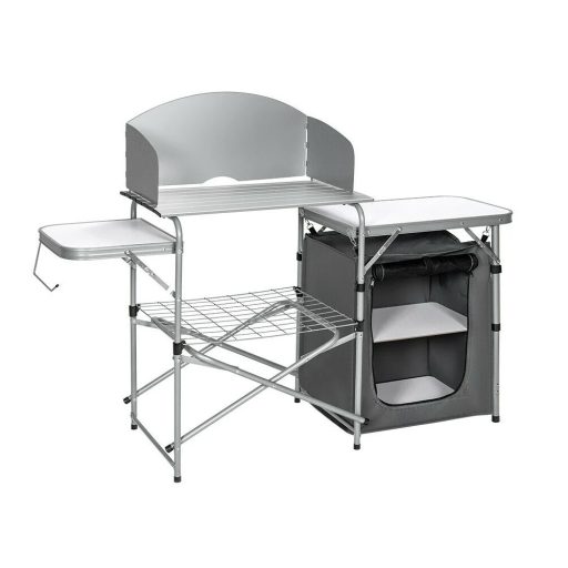 Masă pliabilă pentru camping cu depozitare