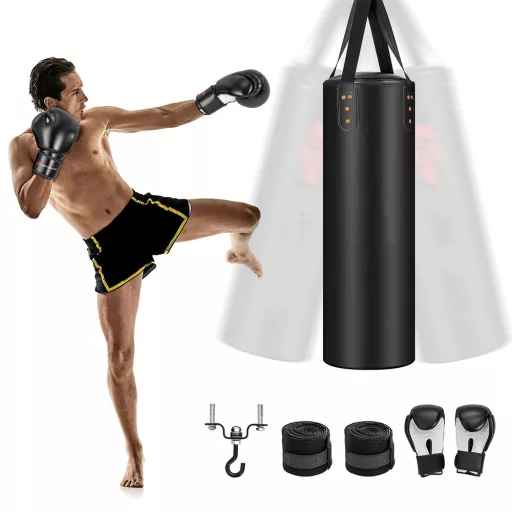 Sac de box suspendat cu 4 piese