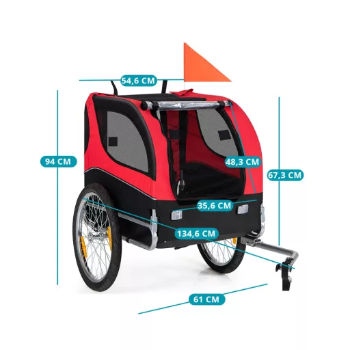 Remorcă pentru bicicletă pliabilă pentru animale de companie