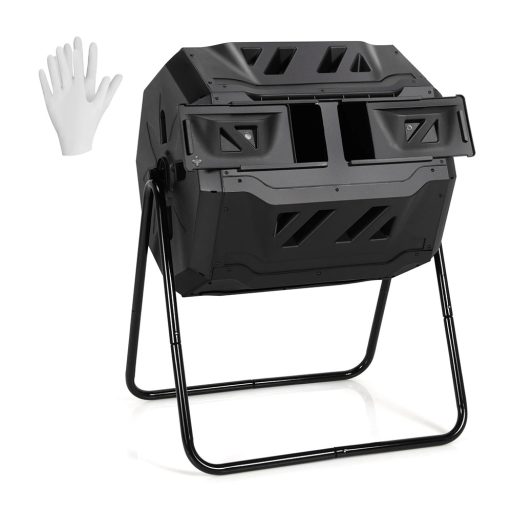 Compostor rotativ cu două camere de 160 litri