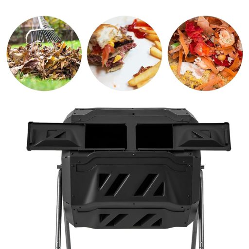 Compostor rotativ cu două camere de 160 litri