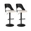 Scaune de bar moderne set 2 bucăți, alb-negru