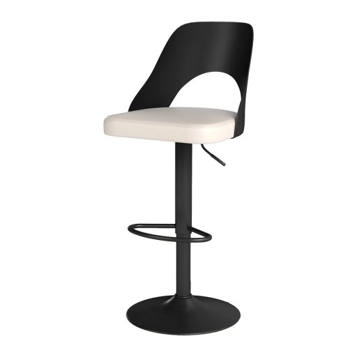 Scaune de bar moderne set 2 bucăți, alb-negru