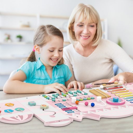 Tablă interactivă pentru copii roz castel