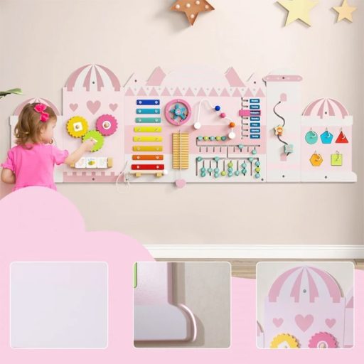 Tablă interactivă pentru copii roz castel