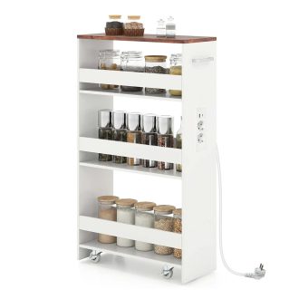   Cărucior de depozitare cu 4 niveluri și stație de încărcare