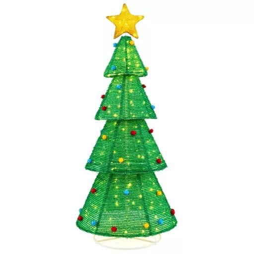 Brad de Crăciun Decorativ Exterior 200LED 190cm