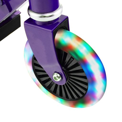 Trotinetă pentru copii pliabilă din aluminiu cu roți LED, violet