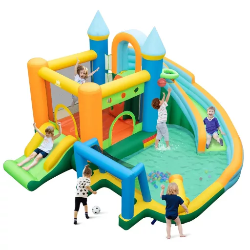 Parc Acvatic cu Tobogane Duble Inflatable